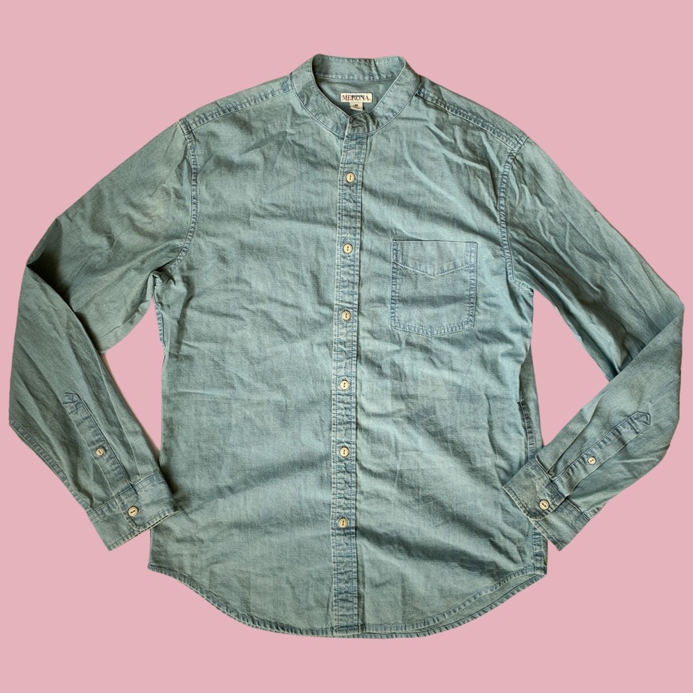 Merona Long Sleeve Denim Button-Down Shirt